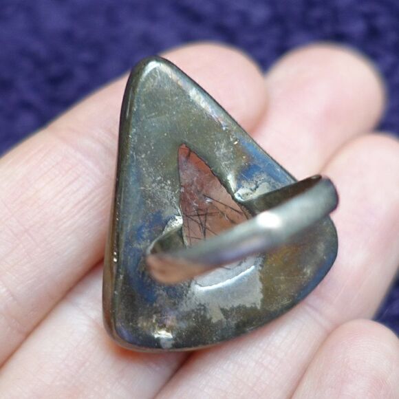 ritulated/tourmalated quartz in sterling silver - Picture 5 of 5